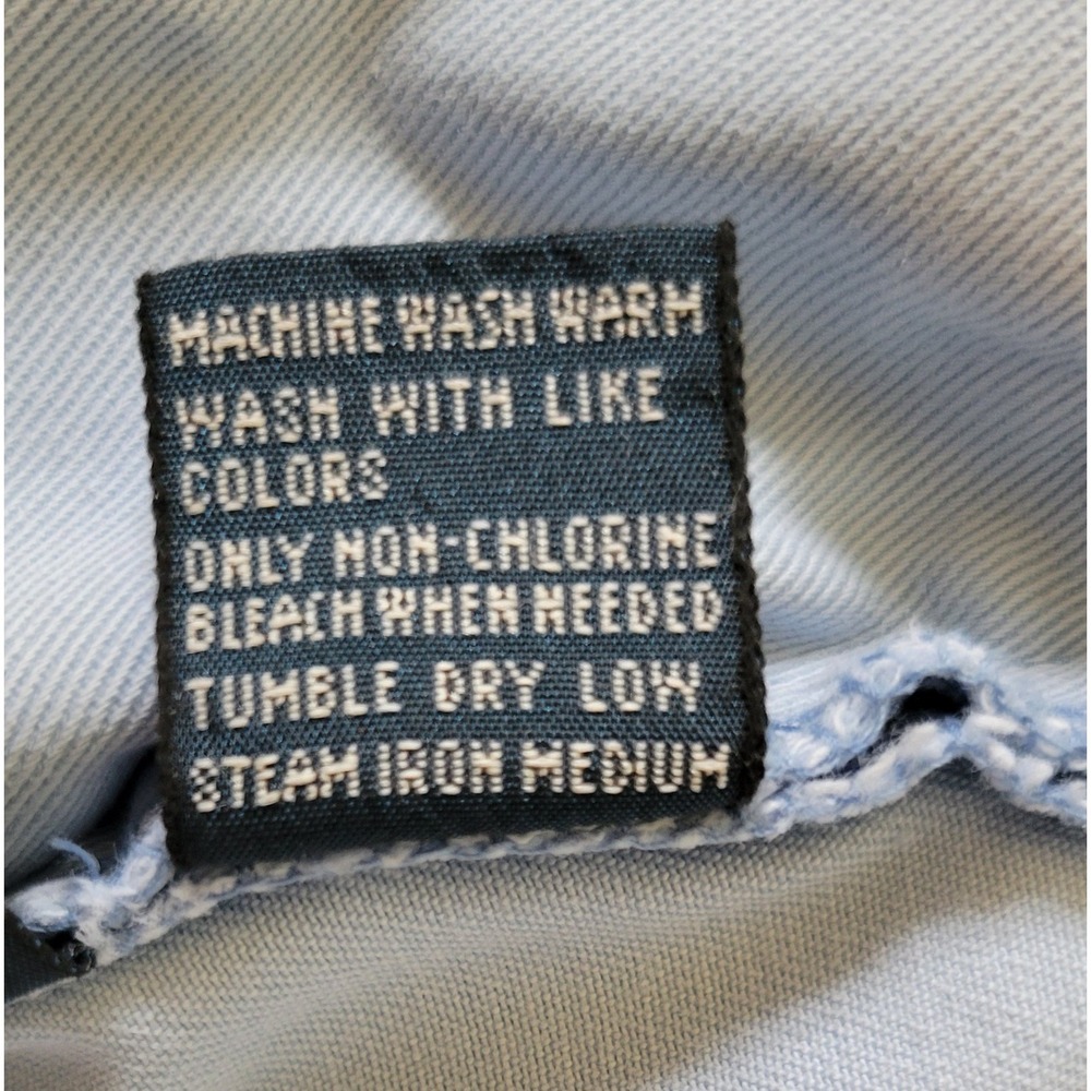 Polo Ralph Lauren Mens 35 Vintage Y2K Cargo Shorts 100% Cotton Light Blue - Picture 9 of 9
